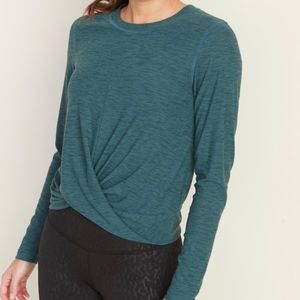 Relaxed Breathe ON Twist-Hem Cropped Top for Women